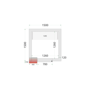 Chambre Froide Négative TEFCOLD 1500x1500: Optimāla svaigu produktu saglabāšana, viegla uzstādīšana