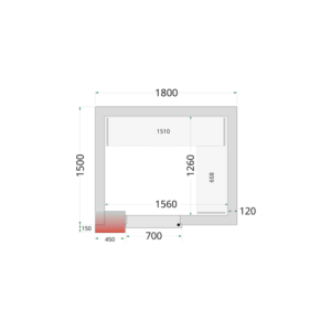 Negatīvā aukstuma kamera TEFCOLD - 1800 x 1500 | Optimizēta profesionāla uzglabāšana