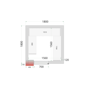 Negatīva aukstuma kamera 1800 x 1800 - TEFCOLD | Uzticama profesionāla uzglabāšana
