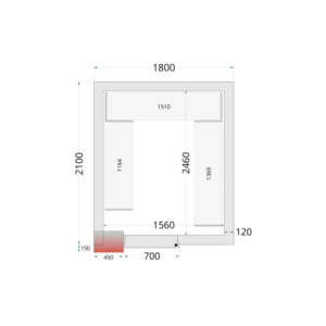 Negatīvā aukstuma kamera TEFCOLD 1800x2100 - Efektīva uzglabāšana profesionāliem pavāriem