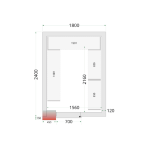 Chambre Froide Négative 1800x2400 - TEFCOLD : Optimāla uzglabāšana virtuves profesionāļiem