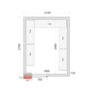 Chambre Froide Négative TEFCOLD - Izmēri 2100x2700mm | Profesionāla Uzglabāšana