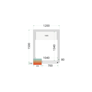 Pozitīvā aukstuma kamera 1200x1500 TEFCOLD - Uzglabāšanas risinājums, kas piemērots profesionāliem pavāriem.