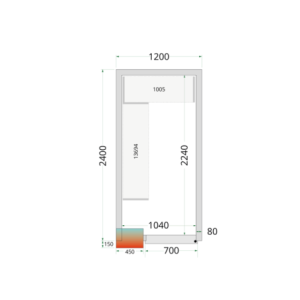 Pozitīvā aukstuma kamera TEFCOLD - 1200x2400mm | Profesionāla uzglabāšana