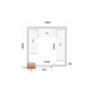 Pozitīva aukstā kamera - 1800x1800 TEFCOLD : Optimizēta profesionāla uzglabāšana