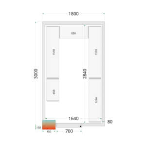 Pozitīvā aukstuma kamera - 1800 x 3000 TEFCOLD: Optimizēta uzglabāšana, vienkārša un efektīva uzstādīšana profesionālajā virtuvē