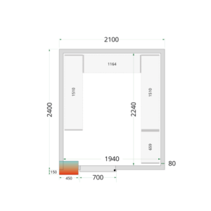 Pozitīva aukstā kamera TEFCOLD - 2100 x 2400: optimāla un ekonomiska uzglabāšana