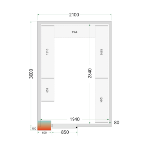 Pozitīva aukstuma kamera - 2100 x 3000 Tefcold | Efektīva dzesēšana un pieņemama cena.