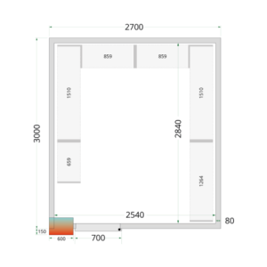 Pozitīva Aukstā Kamera - 2700x3000 | TEFCOLD - Optimizēta uzglabāšana profesionāļiem
