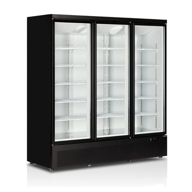 Black Freezer Display - 3 Glass Doors - 1090 L | TEFCOLD Atom Maxi Black Freezer Display - 3 Glass Doors - 1090 L | TEFCOLD Atom Maxi