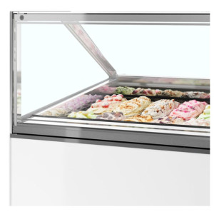 Ventilēts saldējuma vitrīna - Taisna fasāde - 18 x 5L - TEFCOLD Millennium ST18
