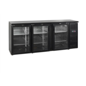 Aizmugures bāra ledusskapis ar 3 stikla durvīm - 442 L | TEFCOLD CBC310G