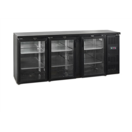 Aizmugures bāra ledusskapis ar 3 stikla durvīm - 442 L | TEFCOLD CBC310G
