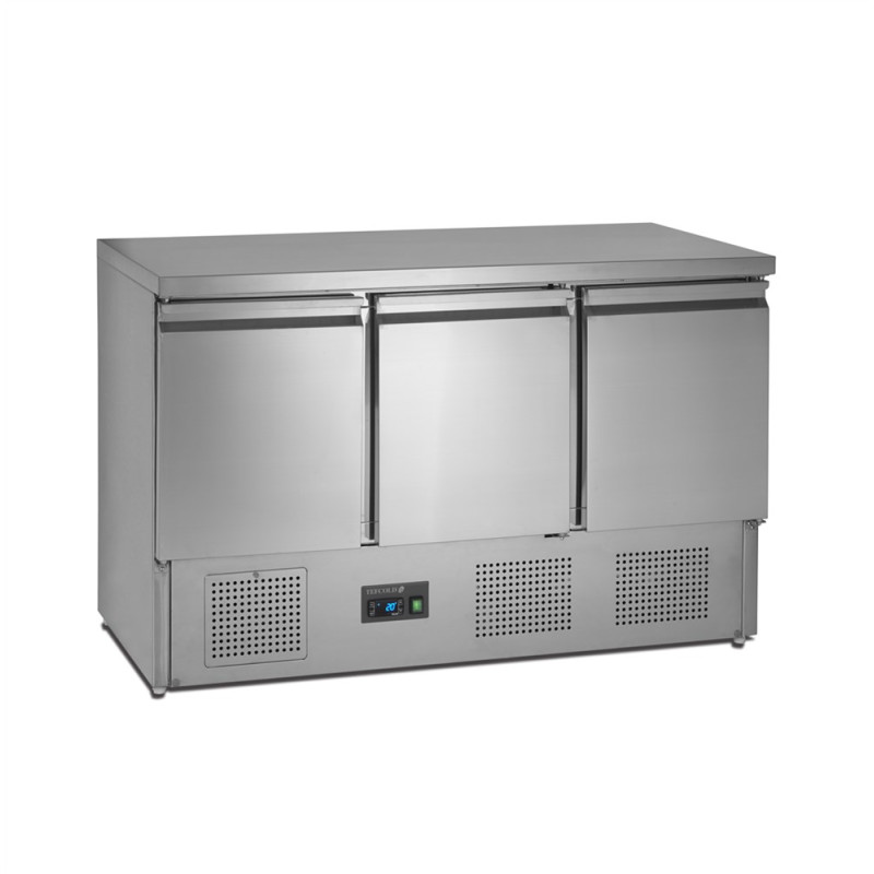 Saladette Positive Refrigerated GN 1/1 Stainless Steel 3 Doors - 368 L TEFCOLD Saladette Positive Refrigerated GN 1/1 Stainless Steel 3 Doors - 368 L TEFCOLD