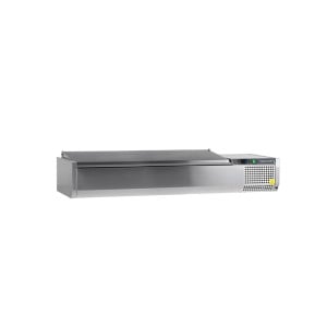 Saladette à Poser Couvercle Inox - Statique - 7 GN 1/4 - TEFCOLD