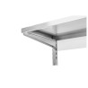 Nerūsējošā tērauda sienas plaukts uz kronšteiniem - L 800 x P 400 mm | Dynasteel