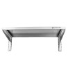 Nerūsējošā tērauda sienas plaukts uz kronšteiniem - L 800 x P 400 mm | Dynasteel
