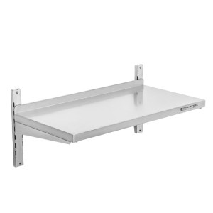 Nerūsējošā tērauda sienas plaukts uz kronšteiniem - L 800 x P 400 mm | Dynasteel