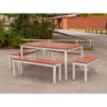 Bancs Extérieur Imitation Bois de Noyer 1050 mm Gopak CK814