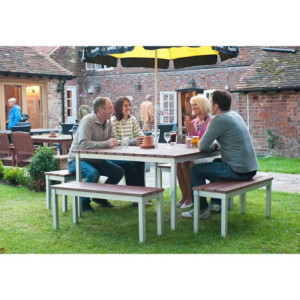 Bancs Extérieur Imitation Bois de Noyer 1050 mm Gopak CK814