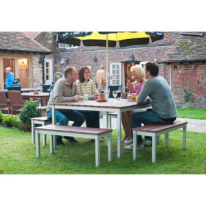 Bancs Extérieur Imitation Bois de Noyer 1050 mm Gopak CK814