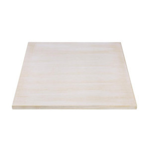 Plateau de Table Carré Pré-percé Vintage Blanc 700 mm Bolero - Augstas kvalitātes klūgu koks