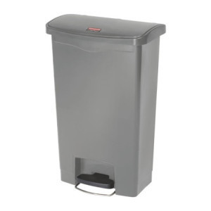 Pēdu pedāļa atkritumu tvertne pelēka 50L - Higiēniska un praktiska | Rubbermaid