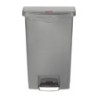 Pēdu pedāļa atkritumu tvertne pelēka 50L - Higiēniska un praktiska | Rubbermaid