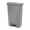Pēdu pedāļa atkritumu tvertne pelēka 50L - Higiēniska un praktiska | Rubbermaid