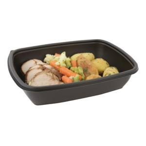 Taisnstūrveida pārtikas trauki 900ml - 300 gabalu komplekts