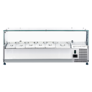 Saladette Réfrigérée Vitrée 6 x GN 1/4 Dynasteel: Optimāla organizācija virtuvē