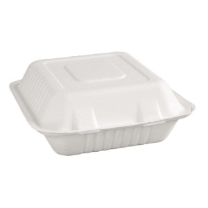 Kompostējamas Bagasse kastes 223mm - 200 gabalu komplekts, ekoloģiski atbildīgas