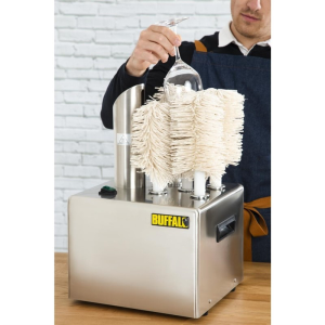 Buffalo profesionālais stikla pulētājs no nerūsējošā tērauda