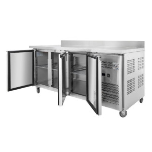 Table Réfrigérée 3 Portes GN1/1 - Dziļums 700 ar Aizmugurējo Paneli - Dynasteel