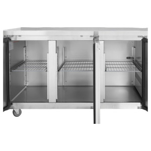 Table Réfrigérée 3 Portes GN1/1 - Dziļums 700 ar Aizmugurējo Paneli - Dynasteel