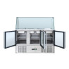 Saladette Refrigerators 4 GN 1/1 - 3 Stikla Durvis - Dynasteel