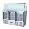 Saladette Refrigerators 4 GN 1/1 - 3 Stikla Durvis - Dynasteel