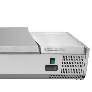 Saladette ar nerūsējošā tērauda vāku - 9 x GN 1/3 - Dynasteel