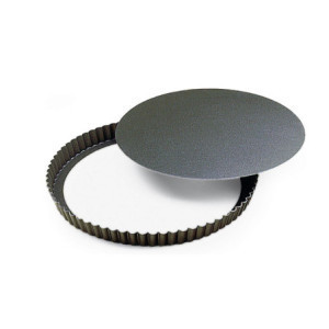 Tourtiere Ronde Cannelée Haute Nelipīga Ø240 mm - Kustīgs Dibens