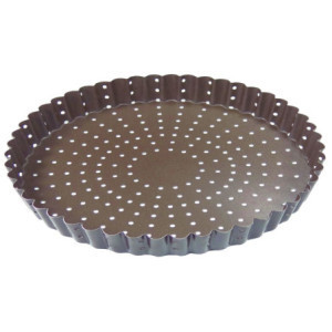 Tourtière Cannelée Perforée Antiadhérente Ø320 mm - Vienmērīga Cepšana