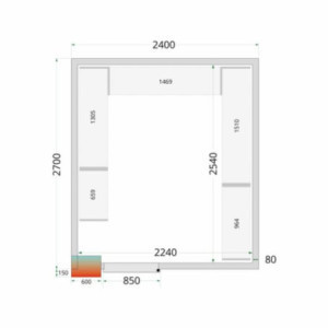 Chambre Froide Positive TEFCOLD 2400 x 2700 - Optimāla saglabāšana profesionāļiem.