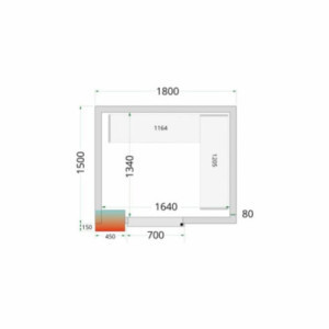Panneau chambre froide TEFCOLD 1800x1500x2120mm - Izolācija 80mm