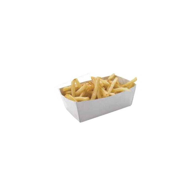 Barquettes Carton Blanc - L 120 x P 70 mm - Partija 250 - FourniResto Barquettes Carton Blanc - L 120 x P 70 mm - Partija 250 - FourniResto