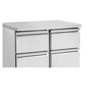 Table Refridžerators Pozitīvs - 4 Atvilktnes GN 1/2 - Dynasteel