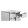 Table Refridžerators Pozitīvs - 4 Atvilktnes GN 1/2 - Dynasteel