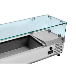 Saladette ar stiklotu vitrīnu 6 x GN 1/4 Dynasteel: Optimāla organizācija virtuvē