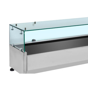 Saladette ar stiklotu vitrīnu 6 x GN 1/4 Dynasteel: Optimāla organizācija virtuvē