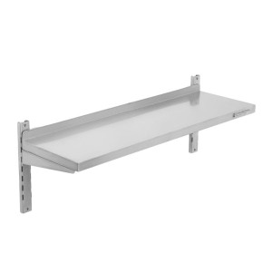 Nerūsējošā tērauda sienas plaukts uz kronšteiniem - L 1200 x P 300 mm - Dynasteel