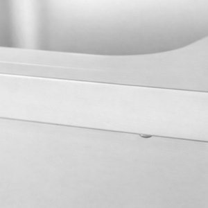 Plonge avec Passage Lave-Vaisselle, Dosseret et Etagère - 1200 x 700 - Egouttoir à Gauche - Dynasteel