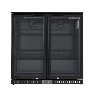 Aizmugurējais bārs ledusskapis - 2 stikla durvis - 209 L - Dynasteel